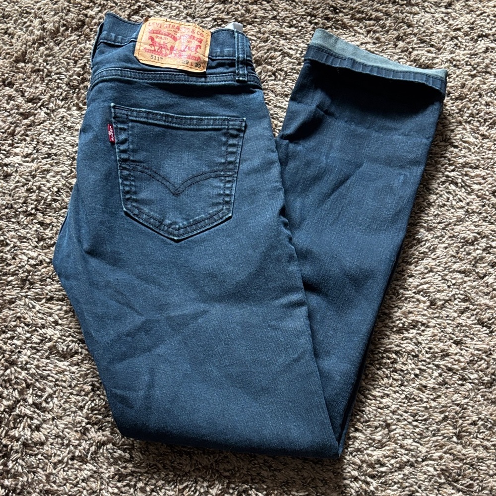 511 Levi's Men's Dark Blue Straight Jeans 29x32